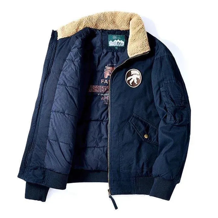Men’s Quilted Bomber Jacket Casual Style