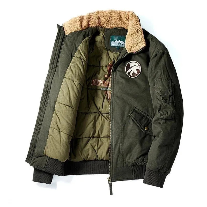 Men’s Quilted Bomber Jacket Casual Style