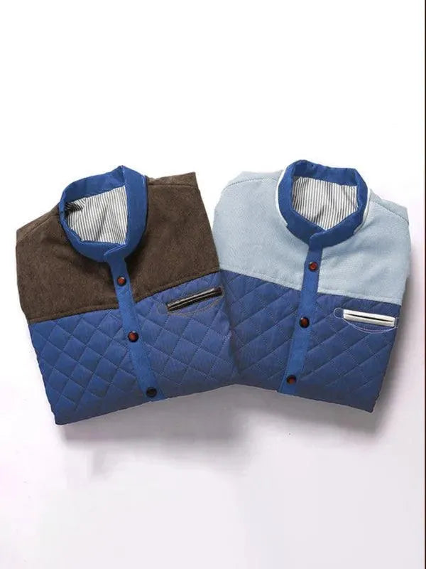 Men’s Quilted Jacket Button Front Style