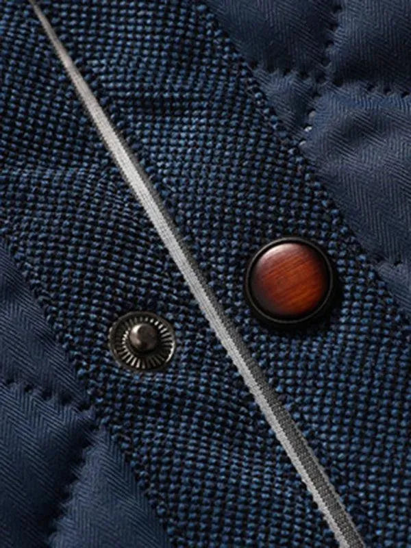 Men’s Quilted Jacket Button Front Style