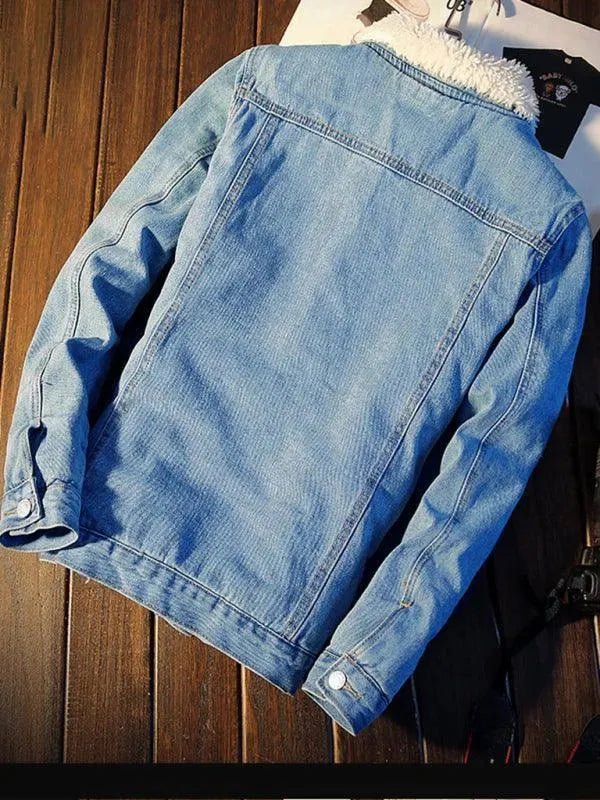 Men’s Sherpa Trucker Jacket Warm Style