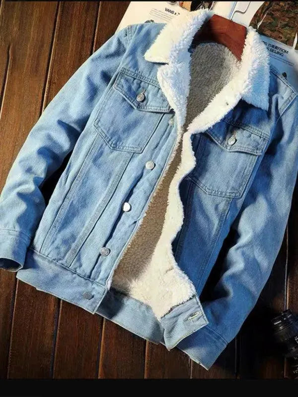 Men’s Sherpa Trucker Jacket Warm Style
