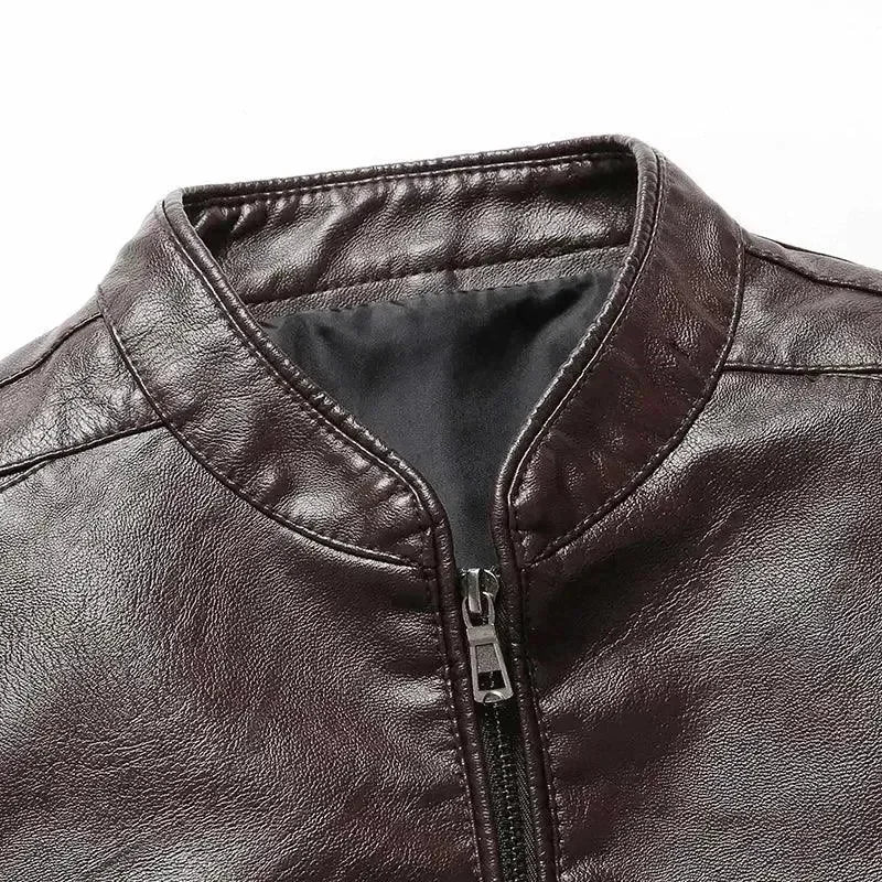 Men’s Slim Bomber Jacket Mandarin Collar Style
