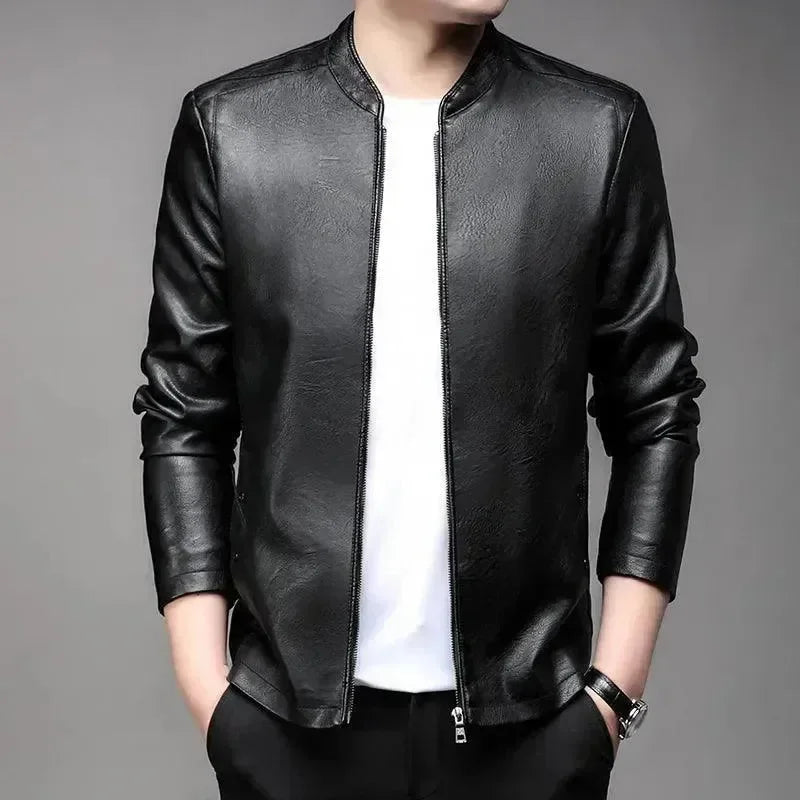 Men’s Slim Bomber Jacket Mandarin Collar Style