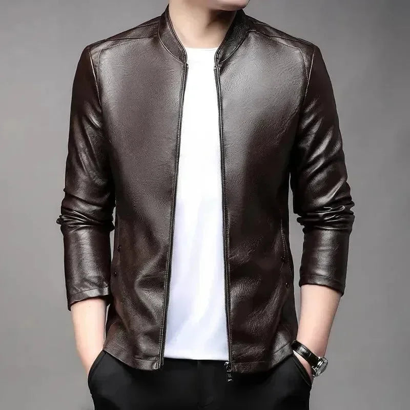 Men’s Slim Bomber Jacket Mandarin Collar Style