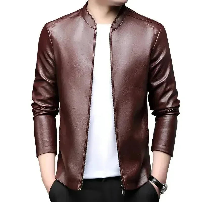 Men’s Slim Bomber Jacket Mandarin Collar Style
