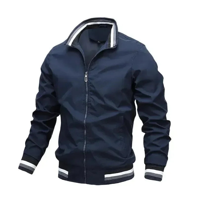 Men’s Slim Bomber Jacket V Neck Style