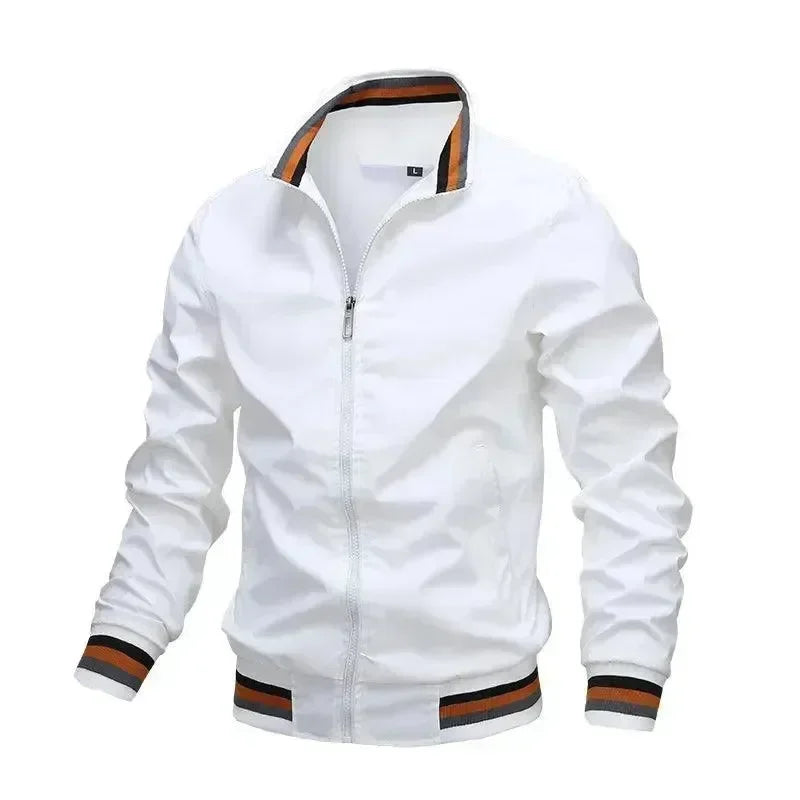 Men’s Slim Bomber Jacket V Neck Style