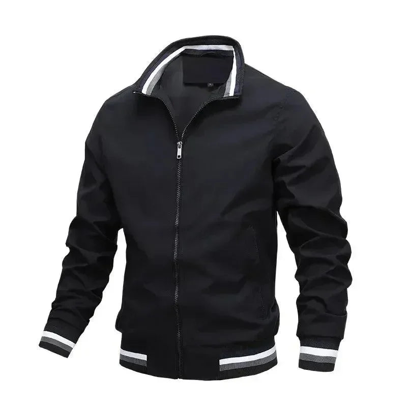 Men’s Slim Bomber Jacket V Neck Style