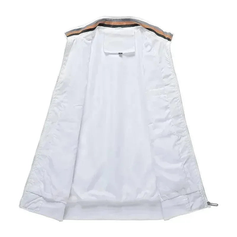 Men’s Slim Bomber Jacket V Neck Style