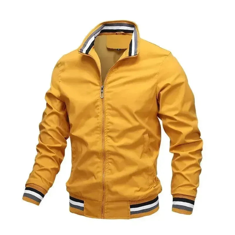 Men’s Slim Bomber Jacket V Neck Style