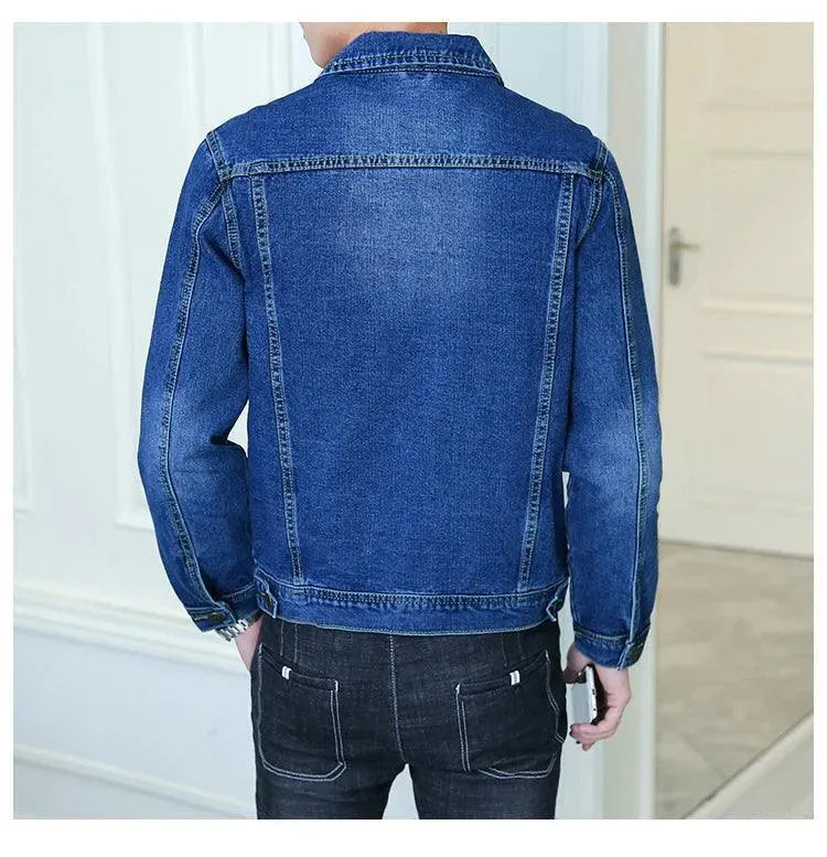 Men’s Slim Denim Jacket Casual Style