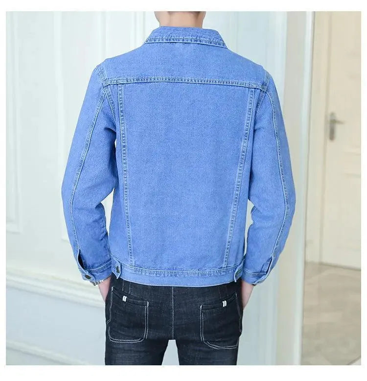 Men’s Slim Denim Jacket Casual Style