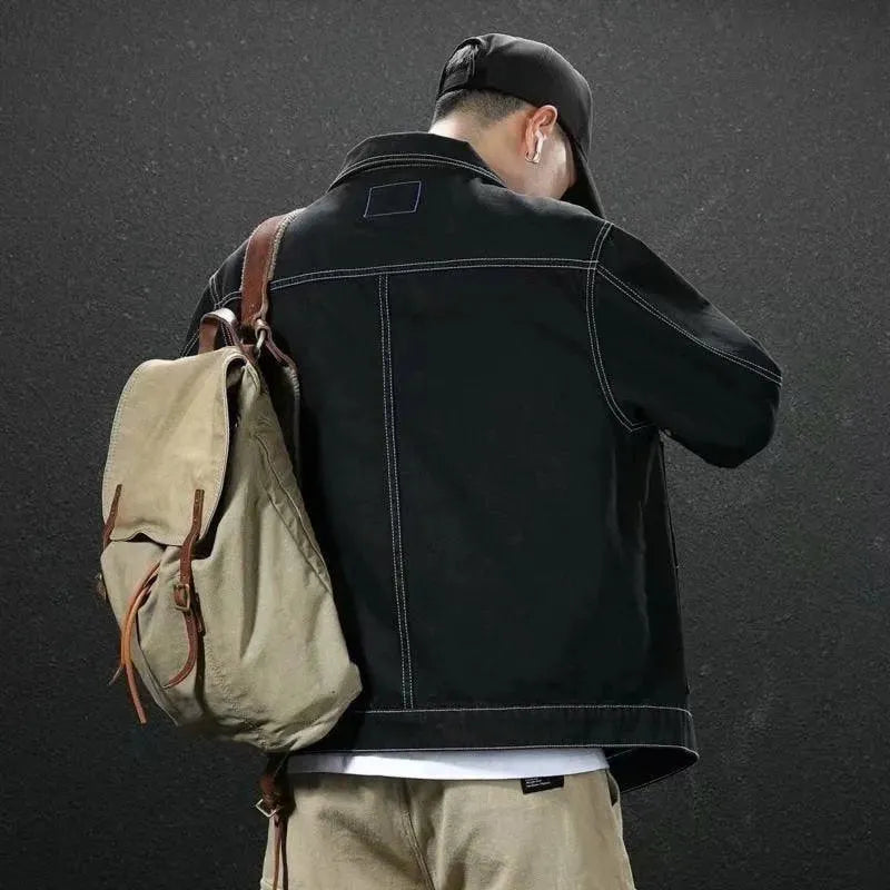 Men’s Streetwear Denim Trucker Jacket Style