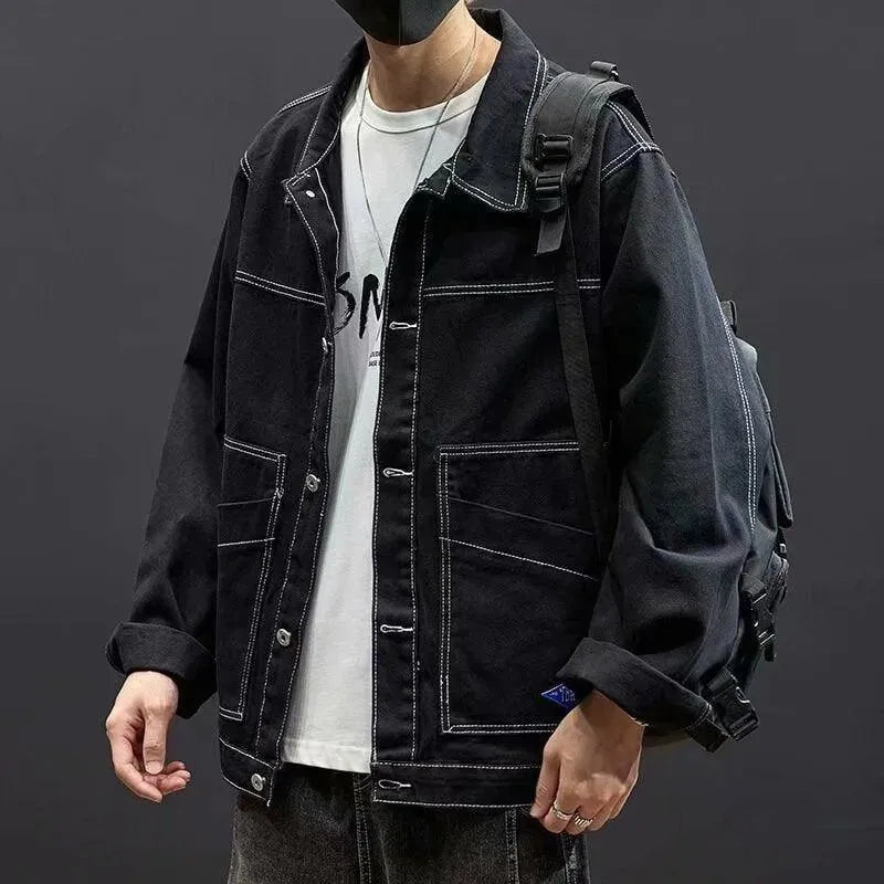 Men’s Streetwear Denim Trucker Jacket Style