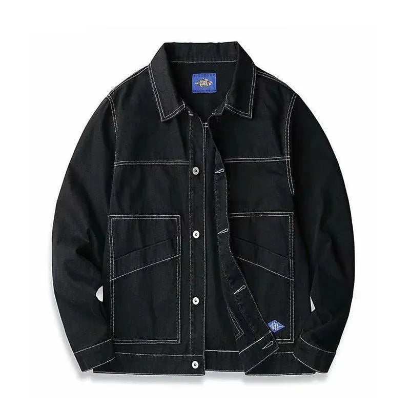 Men’s Streetwear Denim Trucker Jacket Style