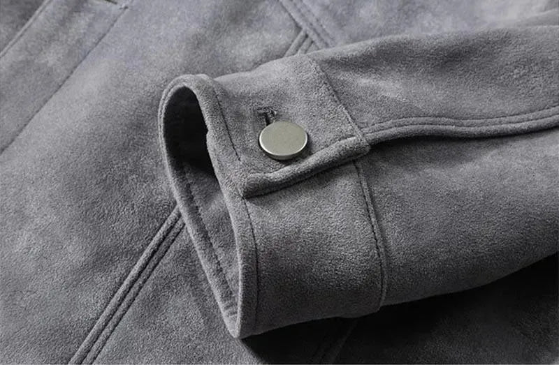Men’s Suede Trucker Jacket Premium Style