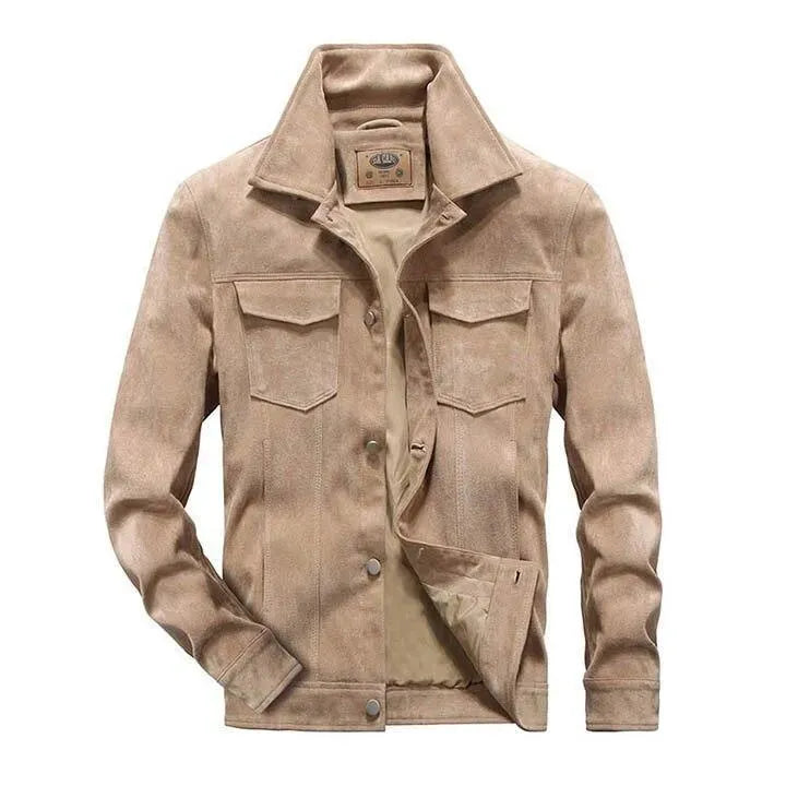 Men’s Suede Trucker Jacket Premium Style