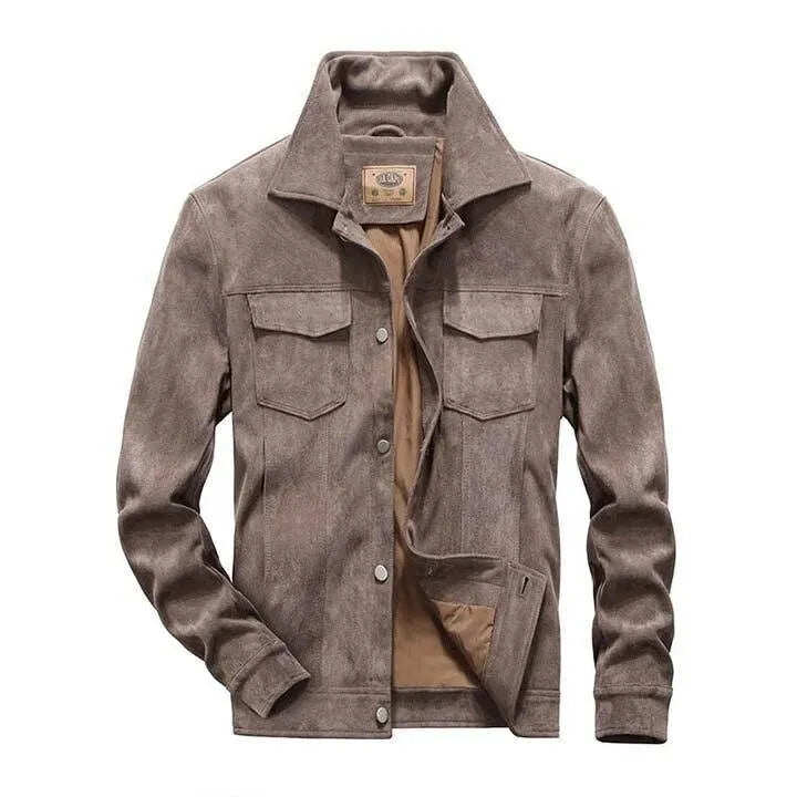 Men’s Suede Trucker Jacket Premium Style