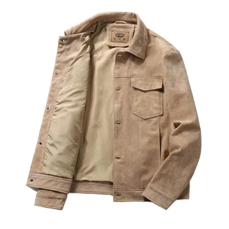Men’s Suede Trucker Jacket Premium Style
