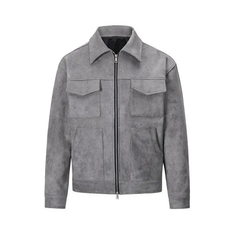 Men’s Suede Trucker Jacket Vintage Style