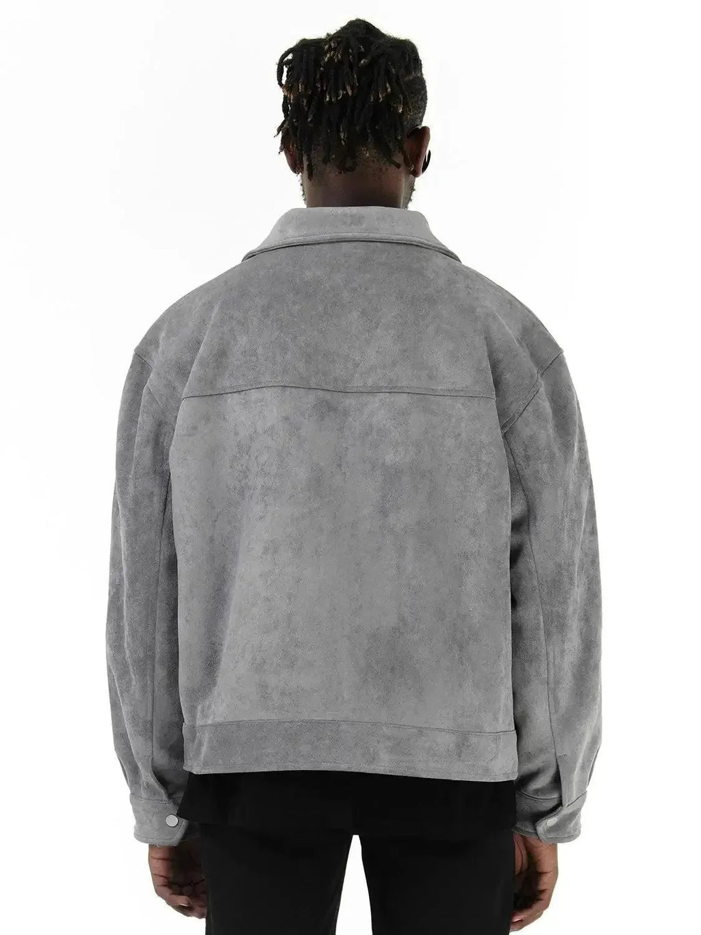 Men’s Suede Trucker Jacket Vintage Style