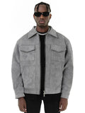 Men’s Suede Trucker Jacket Vintage Style