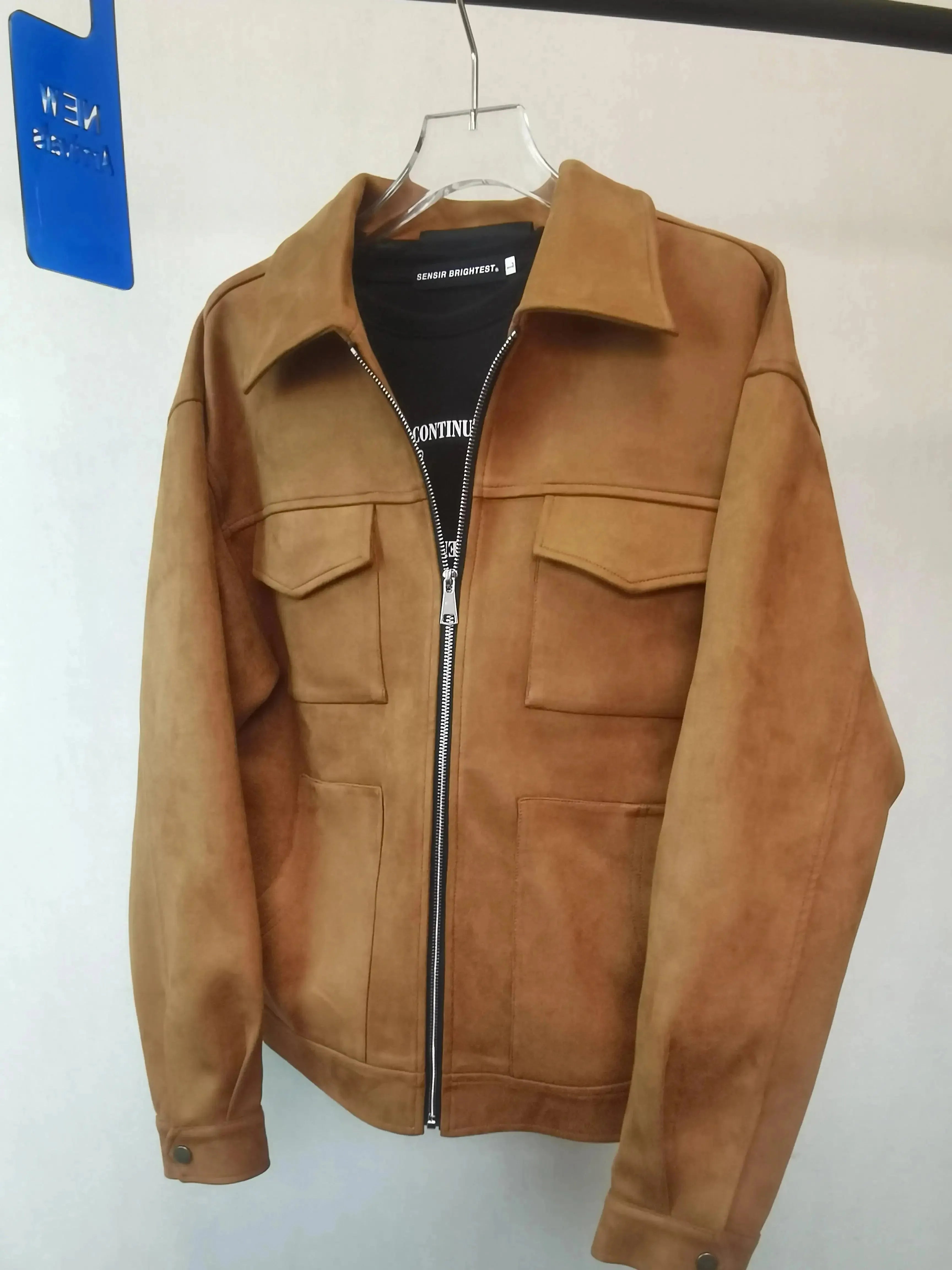 Men’s Suede Trucker Jacket Vintage Style