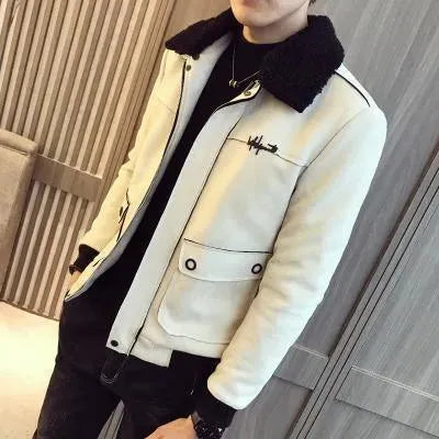 Men’s Suede Trucker Jacket Winter Style