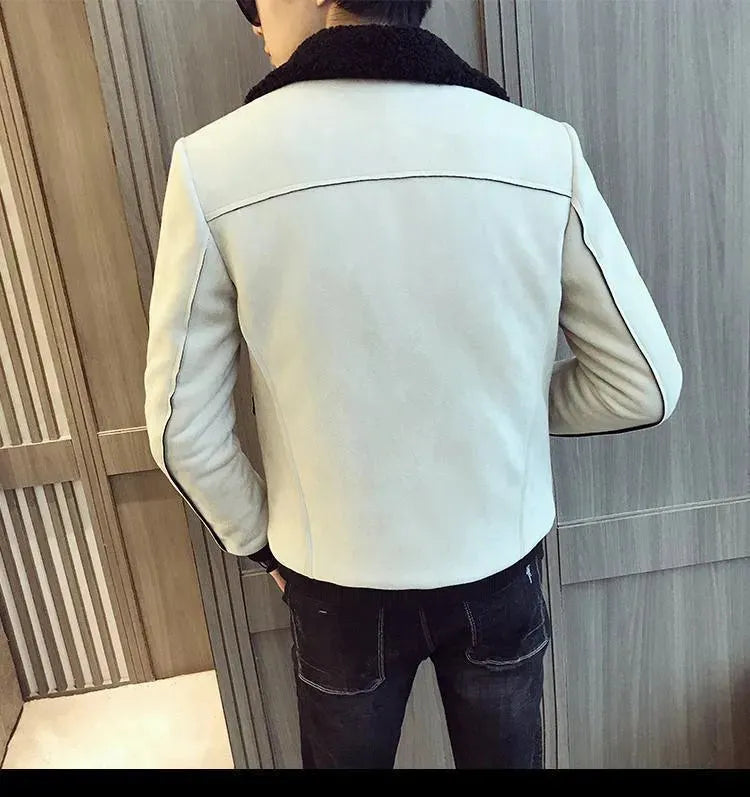 Men’s Suede Trucker Jacket Winter Style