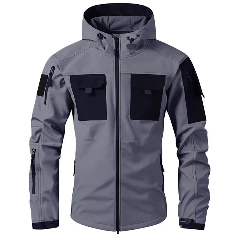 Men's Tactical Hooded Jacket Waterproof Outdoor Style