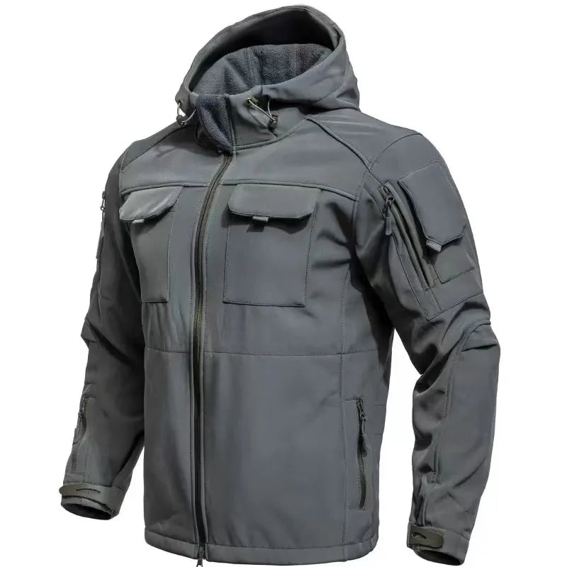 Men's Tactical Hooded Jacket Waterproof Outdoor Style
