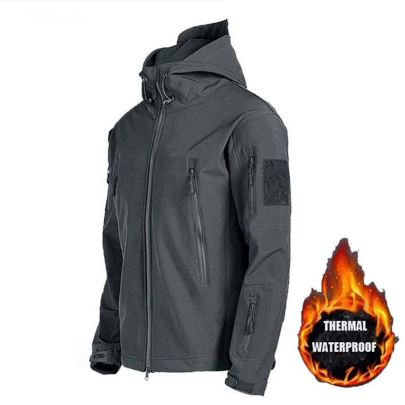 Men's Tactical Hooded Jacket Waterproof Outdoor Style