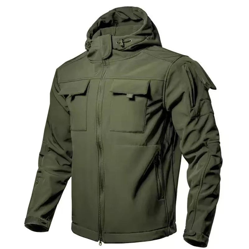 Men's Tactical Hooded Jacket Waterproof Outdoor Style