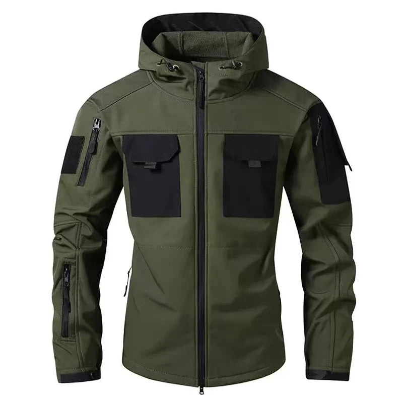 Men's Tactical Hooded Jacket Waterproof Outdoor Style