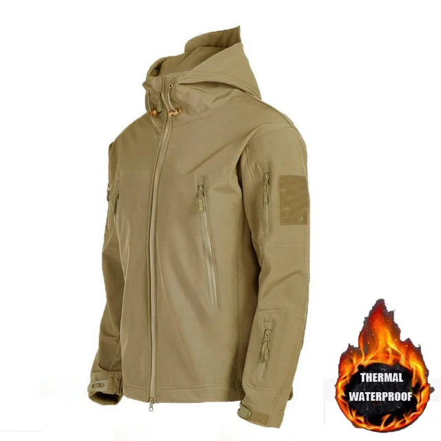 Men's Tactical Hooded Jacket Waterproof Outdoor Style