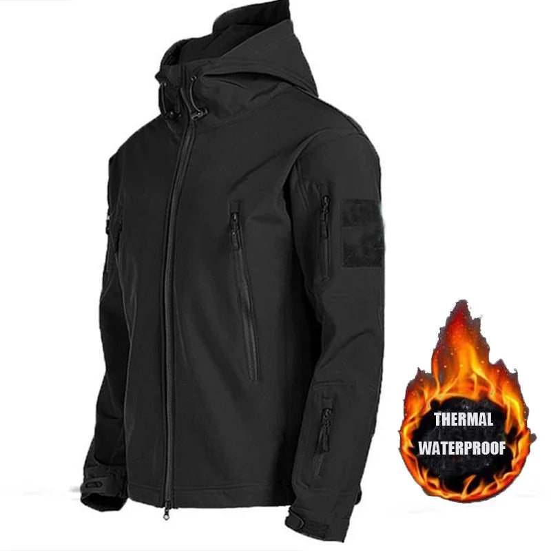 Men's Tactical Hooded Jacket Waterproof Outdoor Style