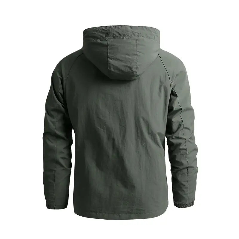 Men's Tactical Windbreaker Jacket Multi Pocket Outdoor Style
