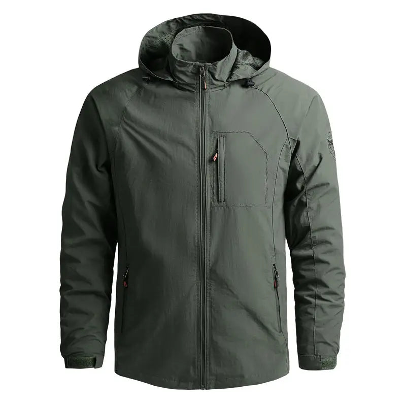Men's Tactical Windbreaker Jacket Multi Pocket Outdoor Style