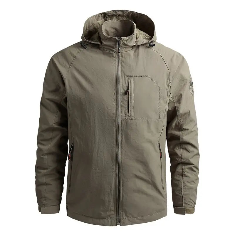 Men's Tactical Windbreaker Jacket Multi Pocket Outdoor Style
