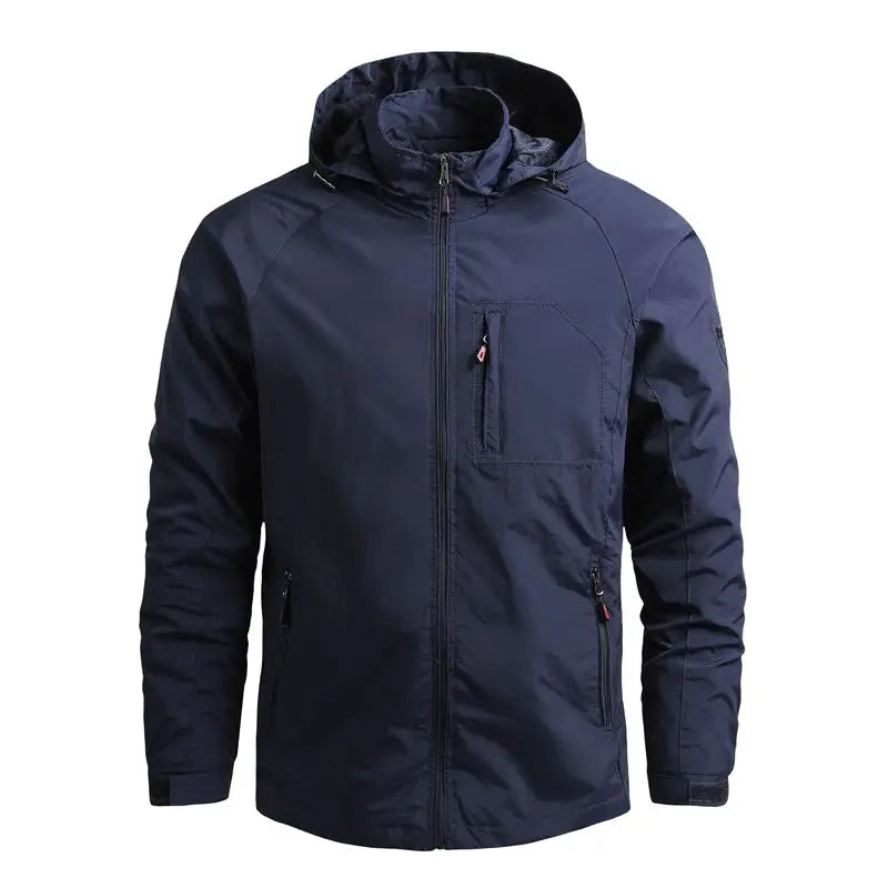 Men's Tactical Windbreaker Jacket Multi Pocket Outdoor Style