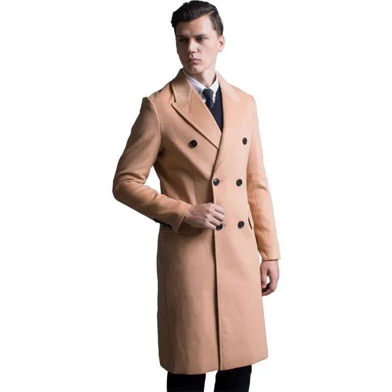 Men's Tailored Trench Coat Longline Structured Style