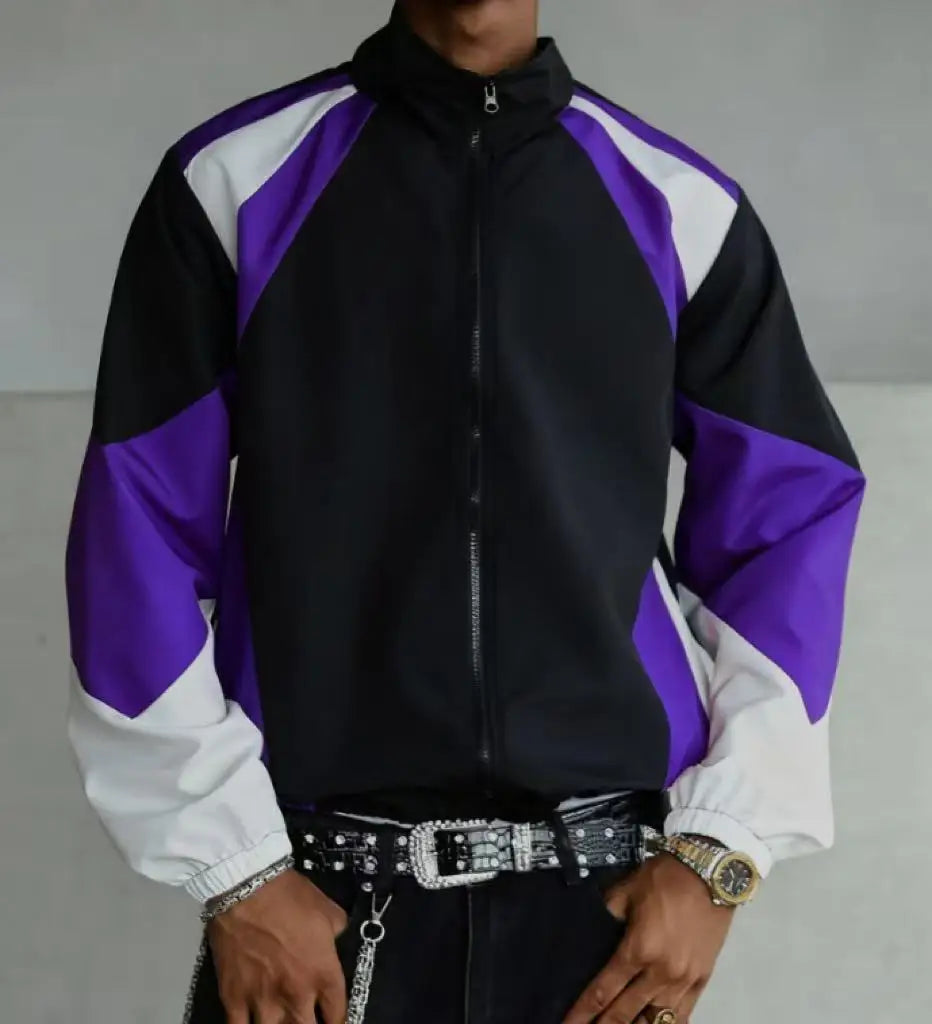 Men's Track Windbreaker Jacket Lightweight Sport Style