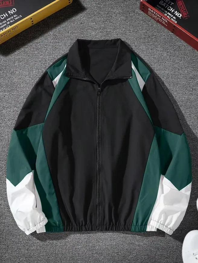 Men's Track Windbreaker Jacket Lightweight Sport Style