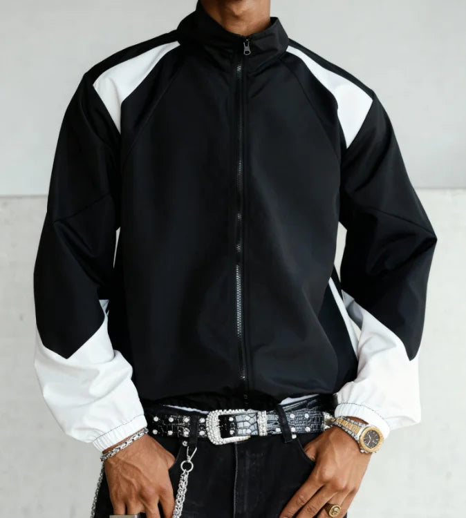 Men's Track Windbreaker Jacket Lightweight Sport Style