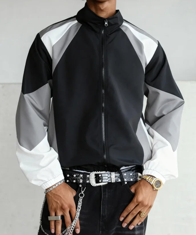 Men's Track Windbreaker Jacket Lightweight Sport Style