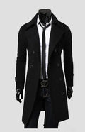 Men's Trench Coat Double Breasted Classic Style