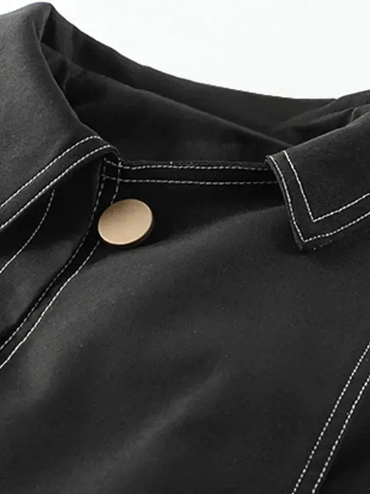 Men's Trench Coat Loose Fit Double Breasted Style