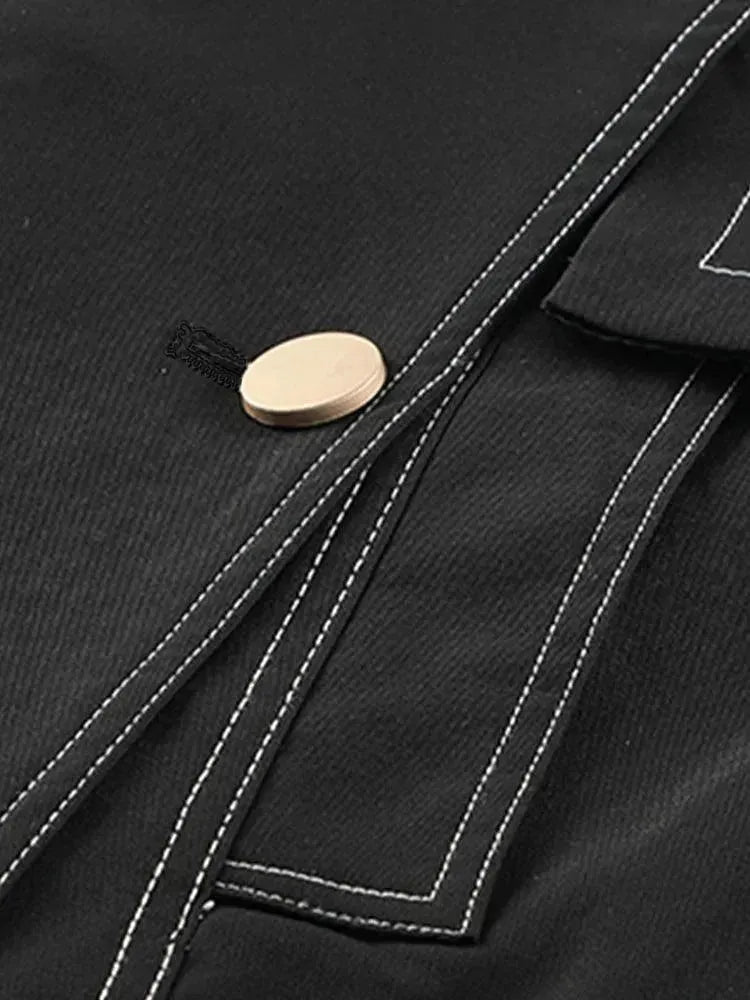 Men's Trench Coat Loose Fit Double Breasted Style