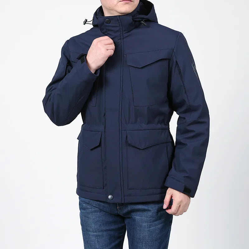 Men's Utility Field Jacket Multi Pocket Outdoor Style